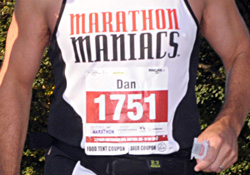 Close Up of Marathon Bib